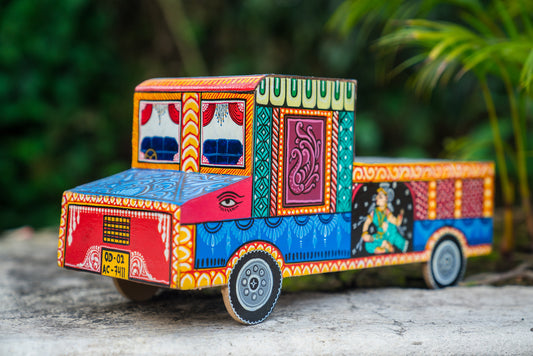 Handpainted Traditional Art on Table Truck Decor