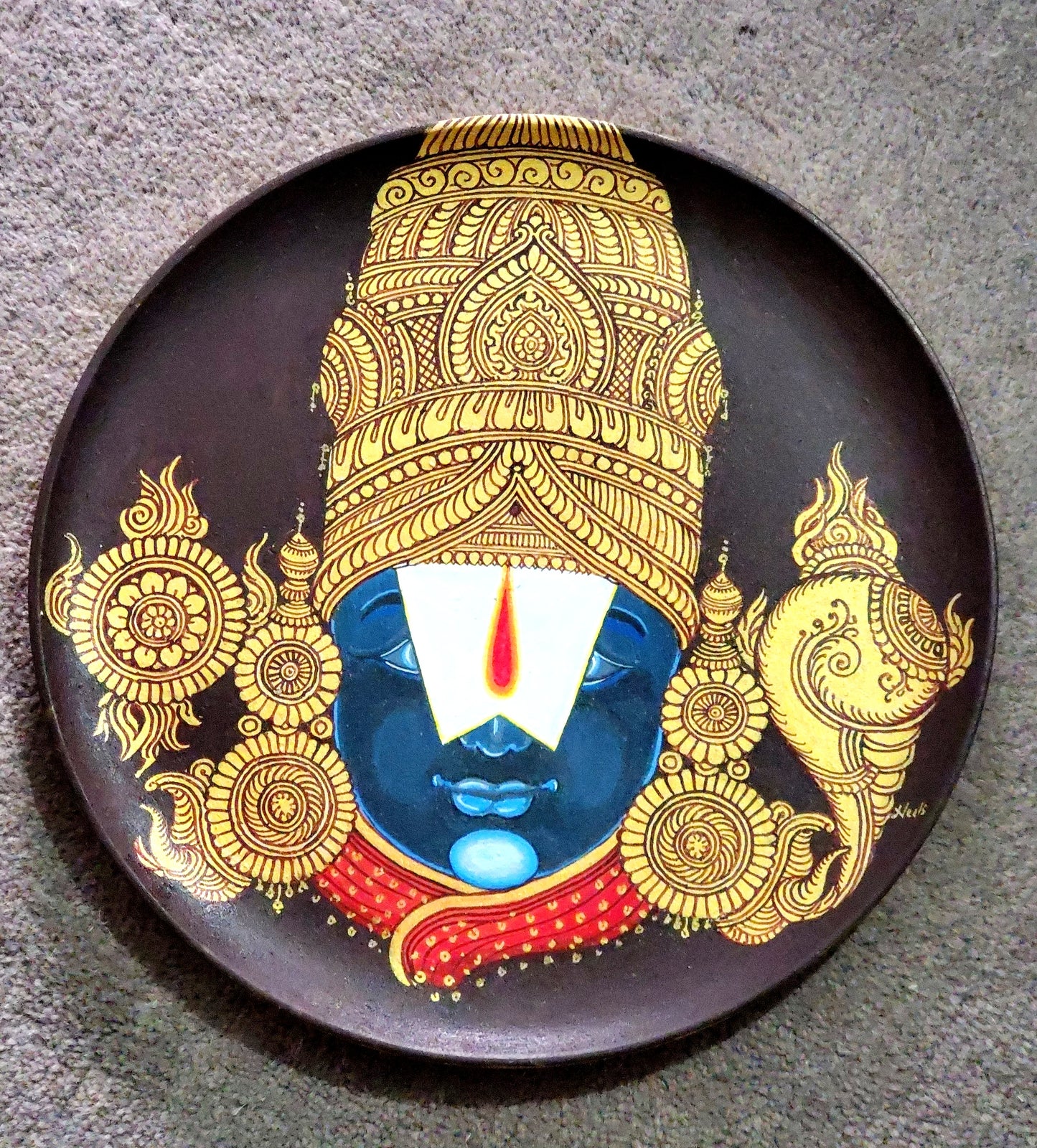Balaji Handpainted Indian traditional wall plate