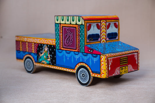 Handpainted Traditional Art on Table Truck Decor