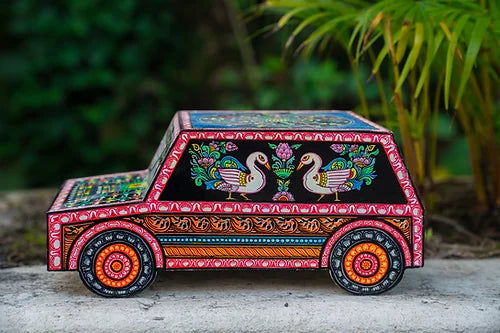 Handpainted Traditional Art on Table Car Decor