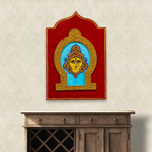 3D Art Maa Durga with Indian frame