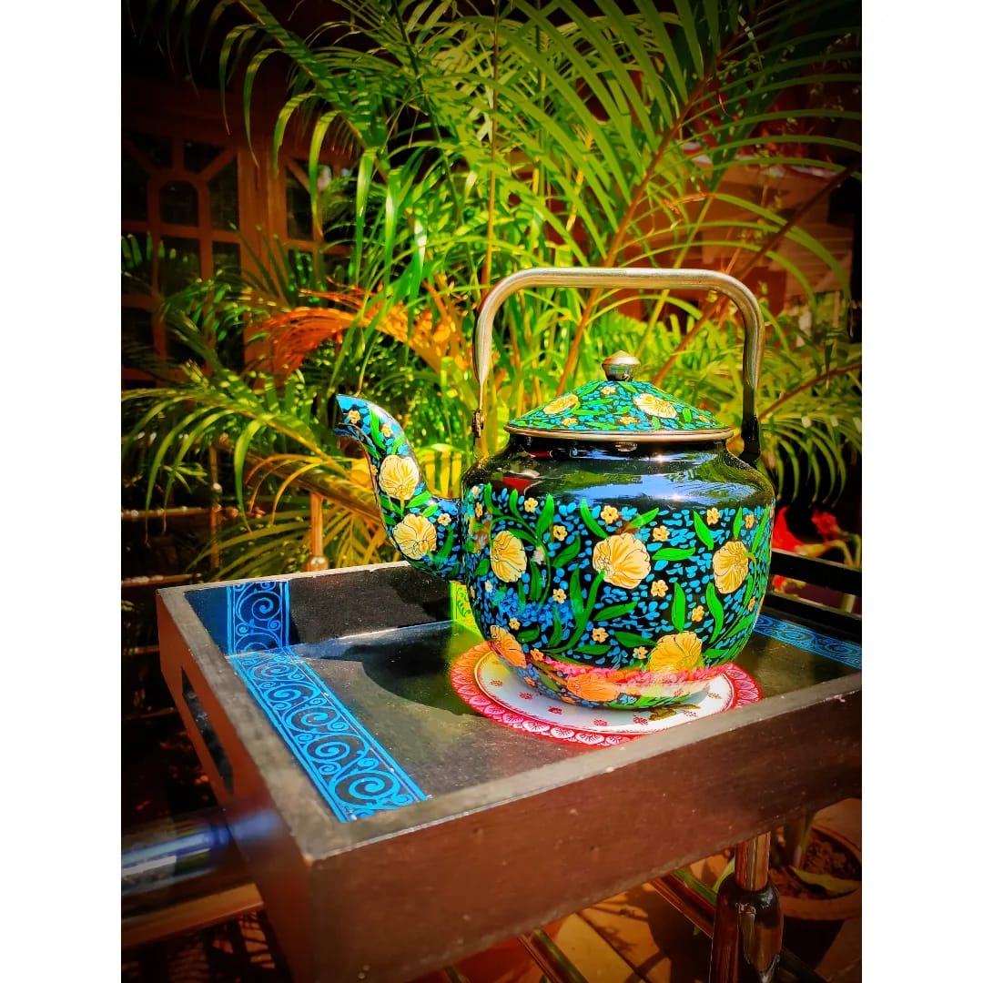 Black Hand painted Stainless Steel Kettle